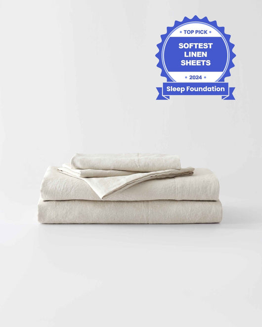 Stonewashed Linen Sheets - Full - Oatmeal - 