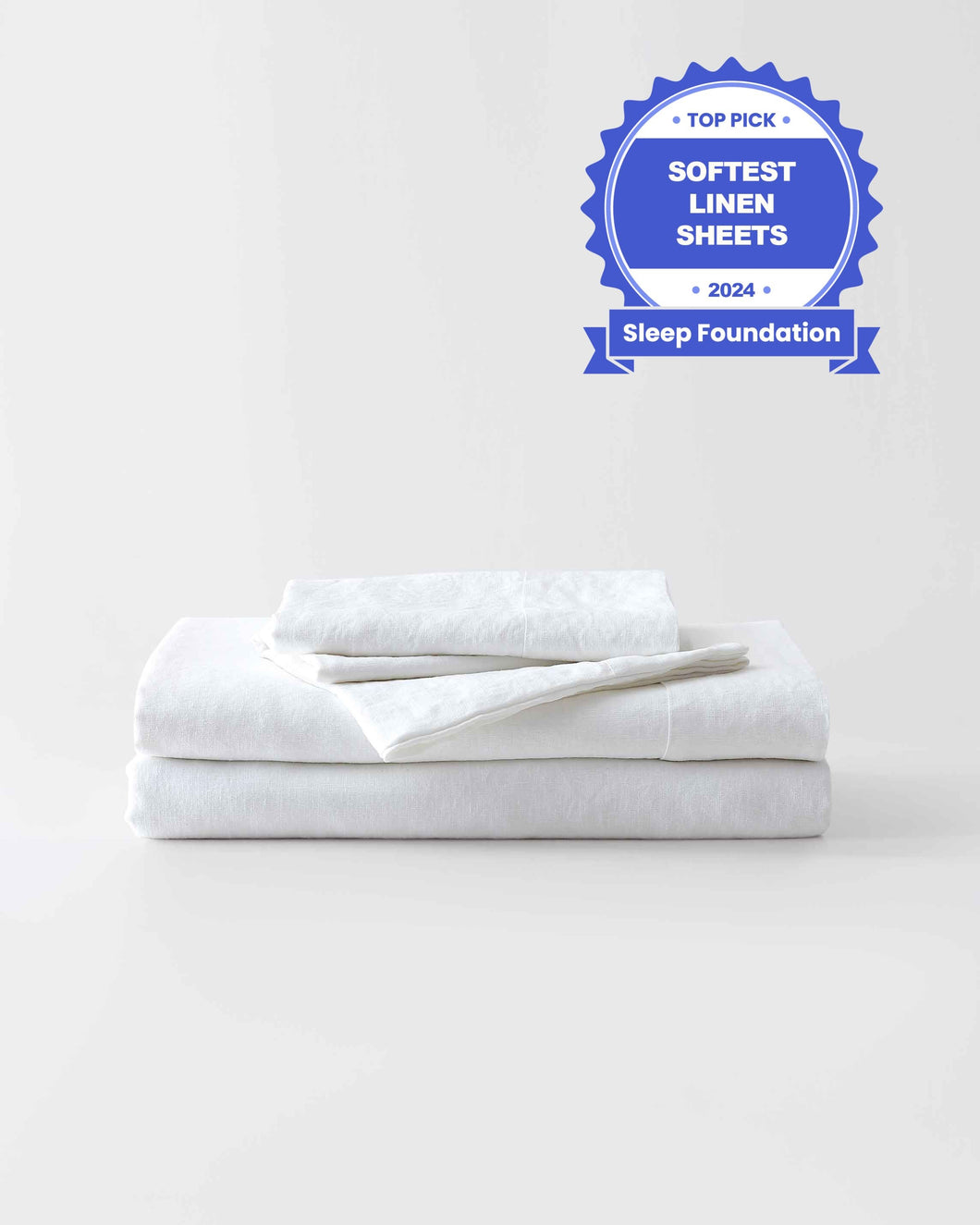 Stonewashed Linen Sheets - Full - White - 