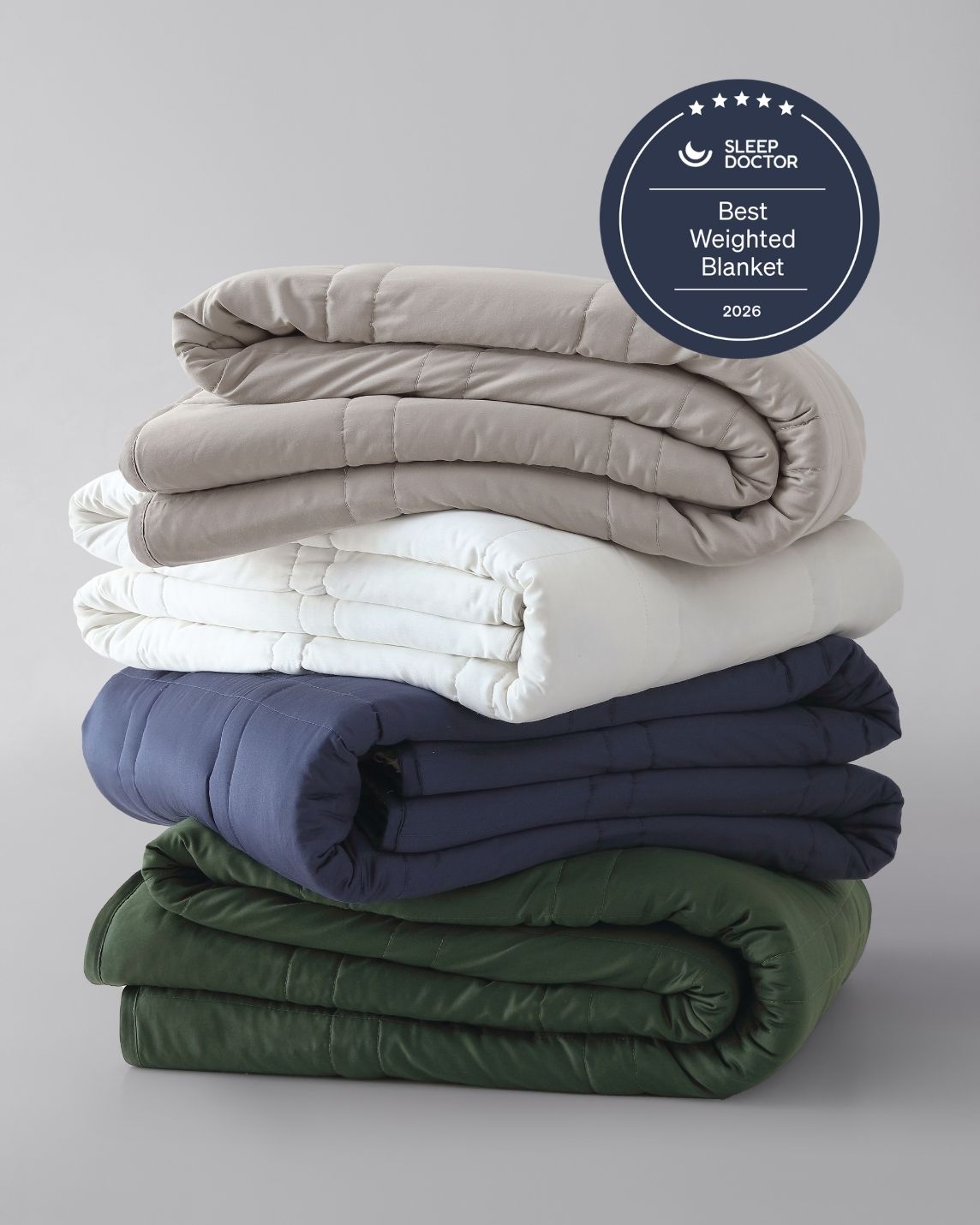Weighted Blanket - Throw - 5.4kg (12lb) - Pebble White [44253420486863, 44253420093647, 44253420224719, 44253420355791]