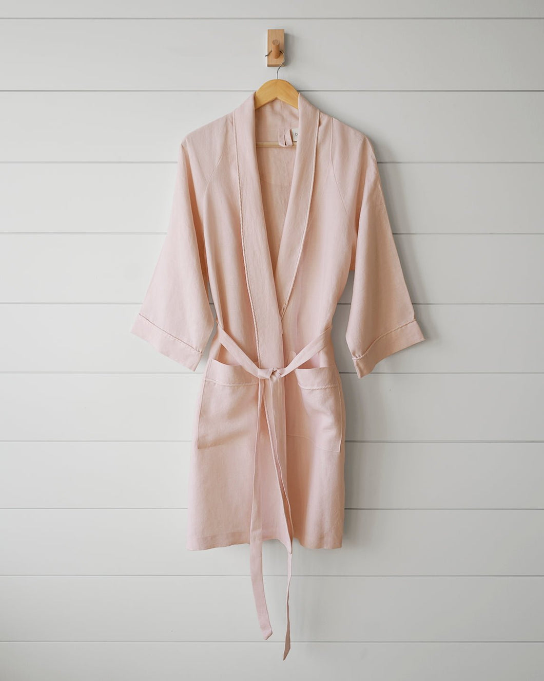 Paloma French Linen Robe - White - S/M - 
