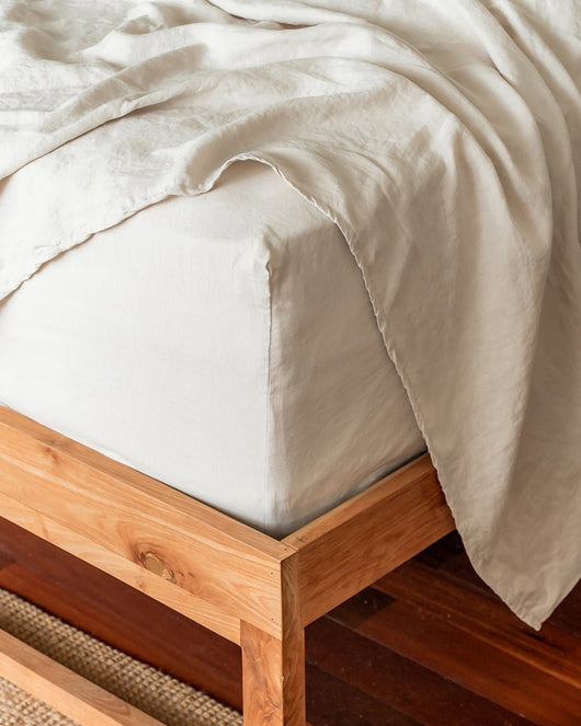 Stonewashed Linen Sheets - Full - Oatmeal - 